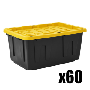 60 reusable 27-gallon moving totes for a 3-bedroom move in Hickory, NC